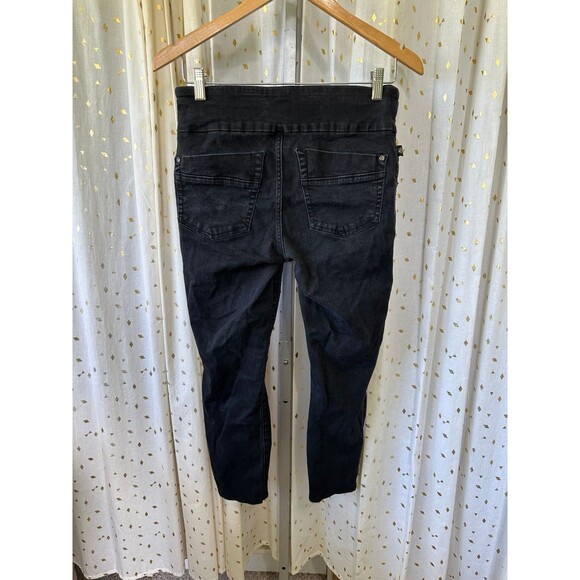 Rock & Republic Slimming Denim Cure Rx Fever Crop Pull On Black Faded Jeans 10 - Picture 6 of 8